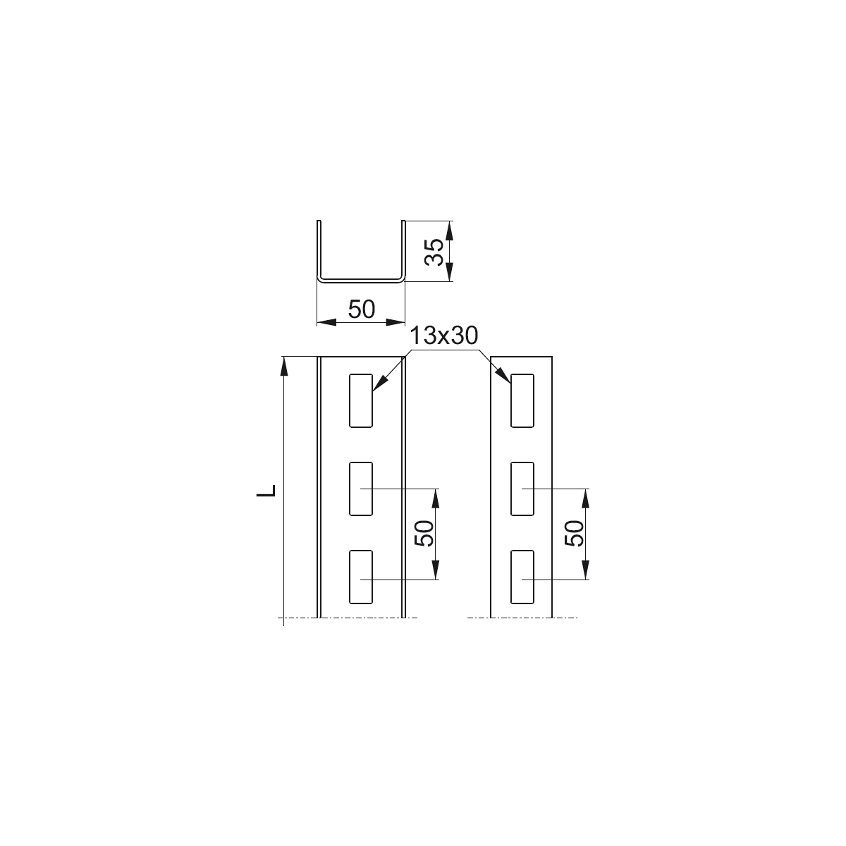 Ceownik CC50H35/1MC 895335 BAKS