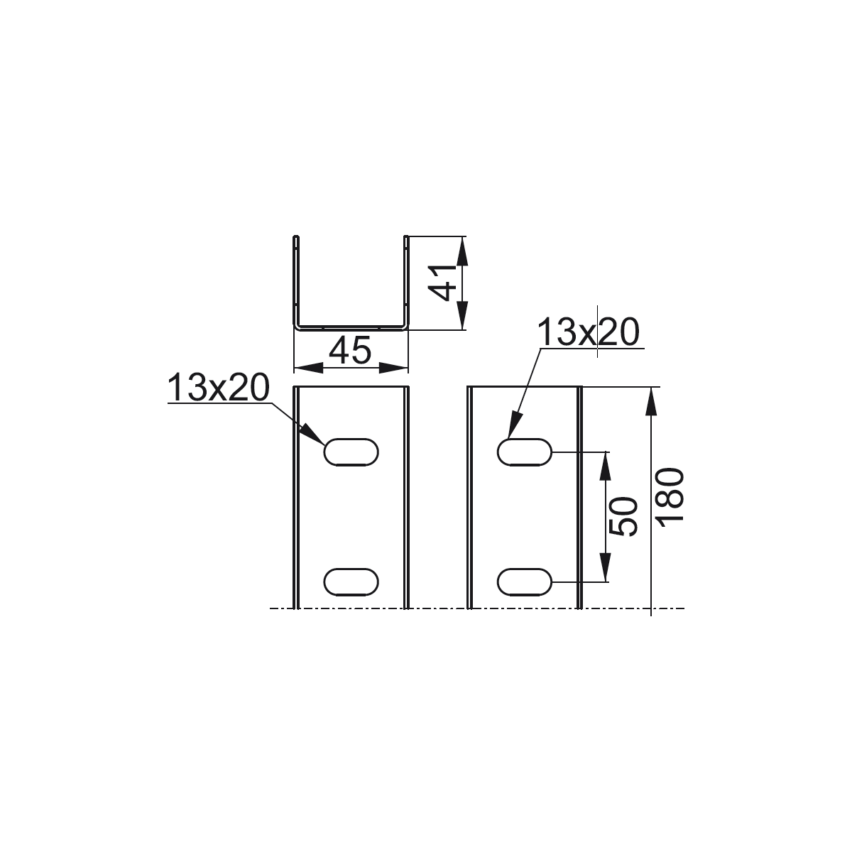 LC41H41MC - łącznik ceownika - 851541 BAKS
