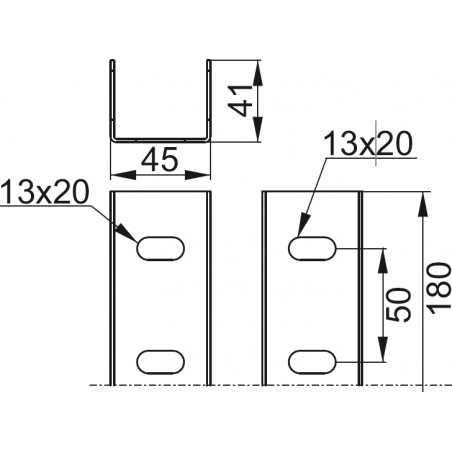 LC41H41MC - łącznik ceownika - 851541 BAKS
