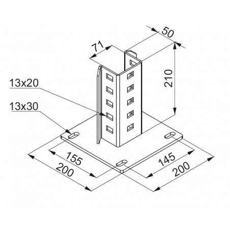PCB70 751218 - Podstawa montażowa BAKS