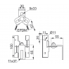RUBTE 899501 BAKS - regulowany uchwyt do blachy trapezowej