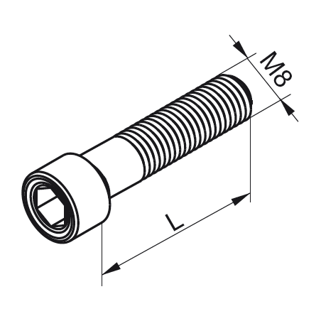Śruba SAM8x25E 898525 Baks