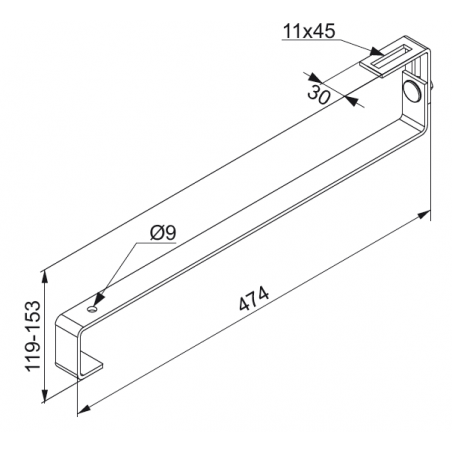 DURSE 898141 Uchwyt dachowy regulowany
