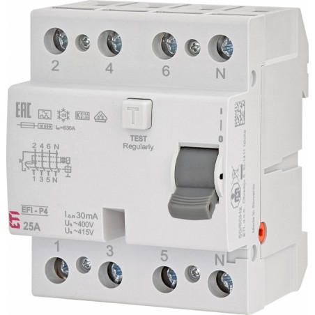 Wyłącznik różnicowoprądowy EFI-P4 A 25/0.03