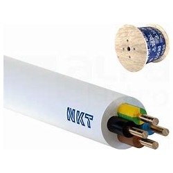 Przewód YDYżo 4x6 750V na bębnie - biały kabel 100m