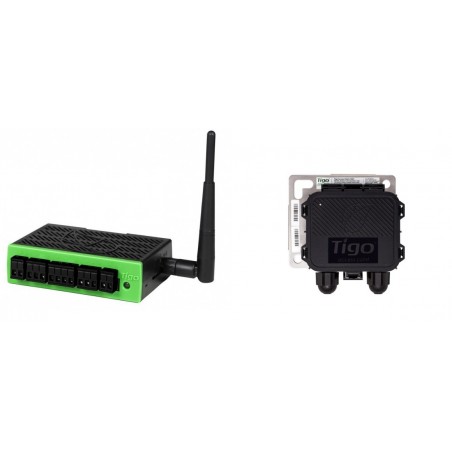 Tigo CCA z Access Point TAP i szyną DIN
