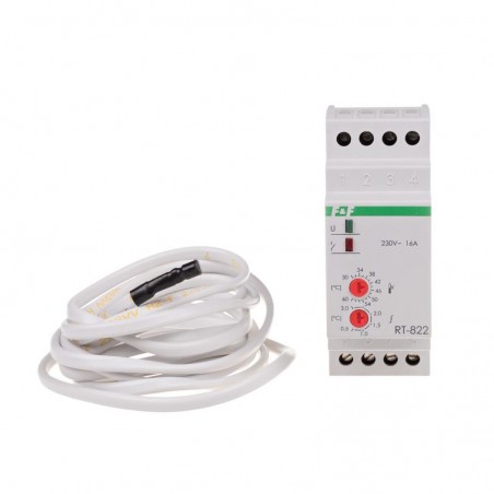 Regulator temperatury DIN 30-60°C styk 1NO/NC 230V AC RT-822