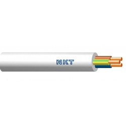 YDY 3x4 zo 750V przewod biały  NKT 100m