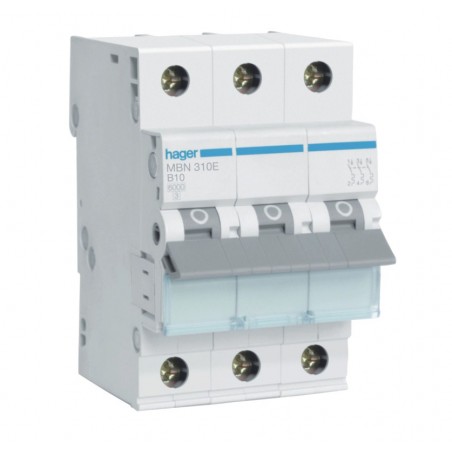 MCB Wyłącznik nadprądowy Icn 6000A 3P B 10A MBN310E