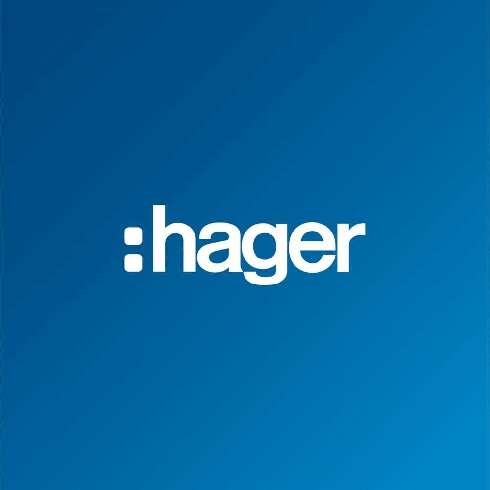 Logo Hager - producent aparatury elektrycznej i rozdzielnic
